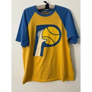 ￼ men’s basketball team yellow w blue sleevestag hardwood hardwood classics